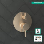 HANSGROHE 04447140 Ecostat Pressure Balance Trim S with Diverter - Brushed Bronze
