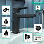 HANSGROHE 32506671 Metropol Single-Hole Faucet 110 with Lever Handle and Pop-Up Drain, 1.2 GPM - Matte Black