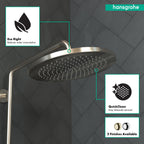 HANSGROHE 26217821 Croma Showerhead 280 1-Jet, 1.75 GPM - Brushed Nickel