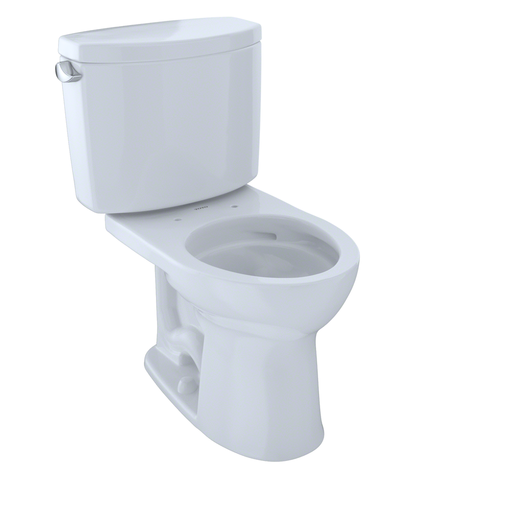 TOTO CST453CEFG#01 Drake Ii Two-Piece Round 1.28 Gpf Universal Height Toilet With Cefiontect - Cotton White