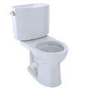 TOTO CST453CEFG#01 Drake Ii Two-Piece Round 1.28 Gpf Universal Height Toilet With Cefiontect - Cotton White