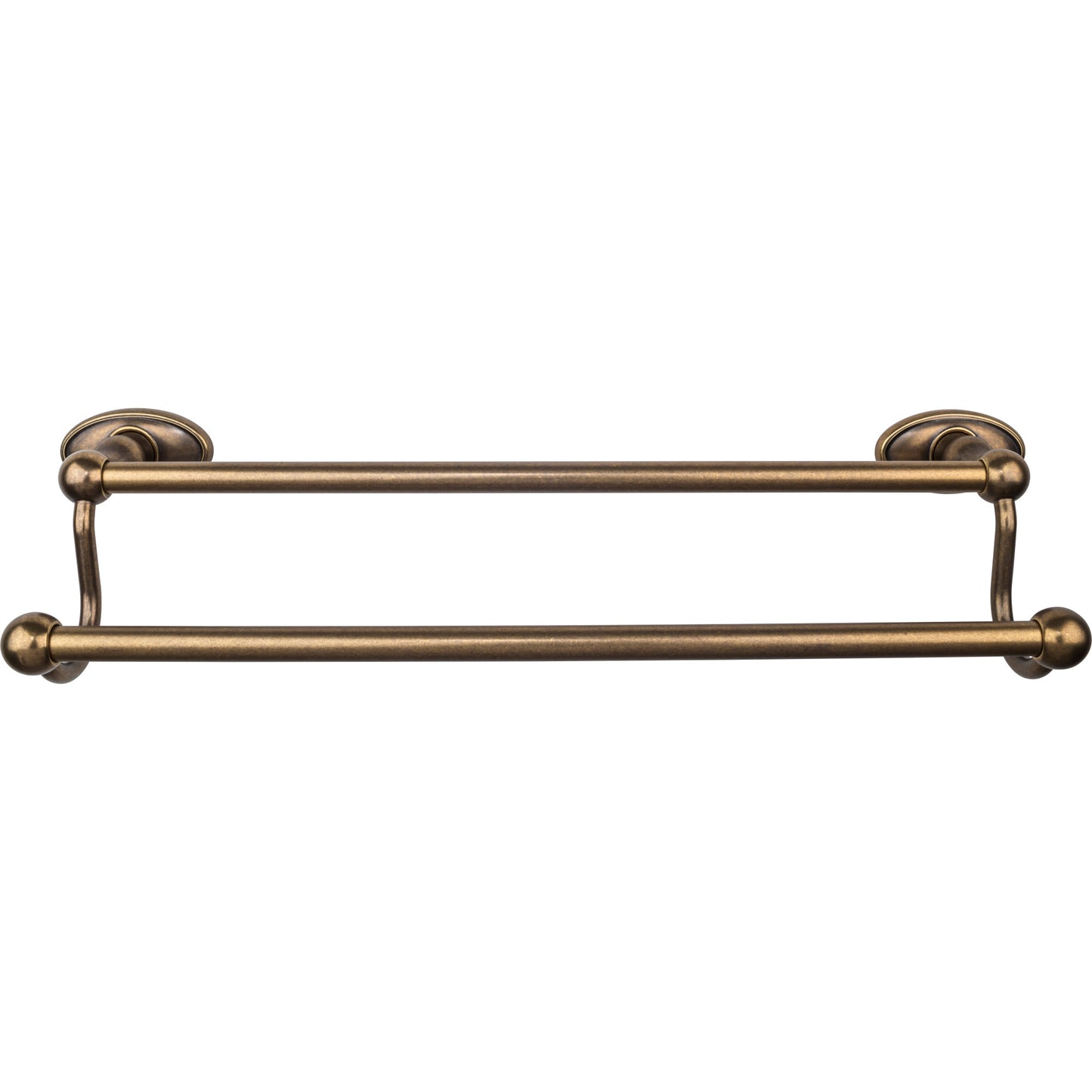 TOP KNOBS ED7GBZC TOP BATH (R) Edwardian Bath Double 20 1/2" Wall Mounted Towel Bar - German Bronze