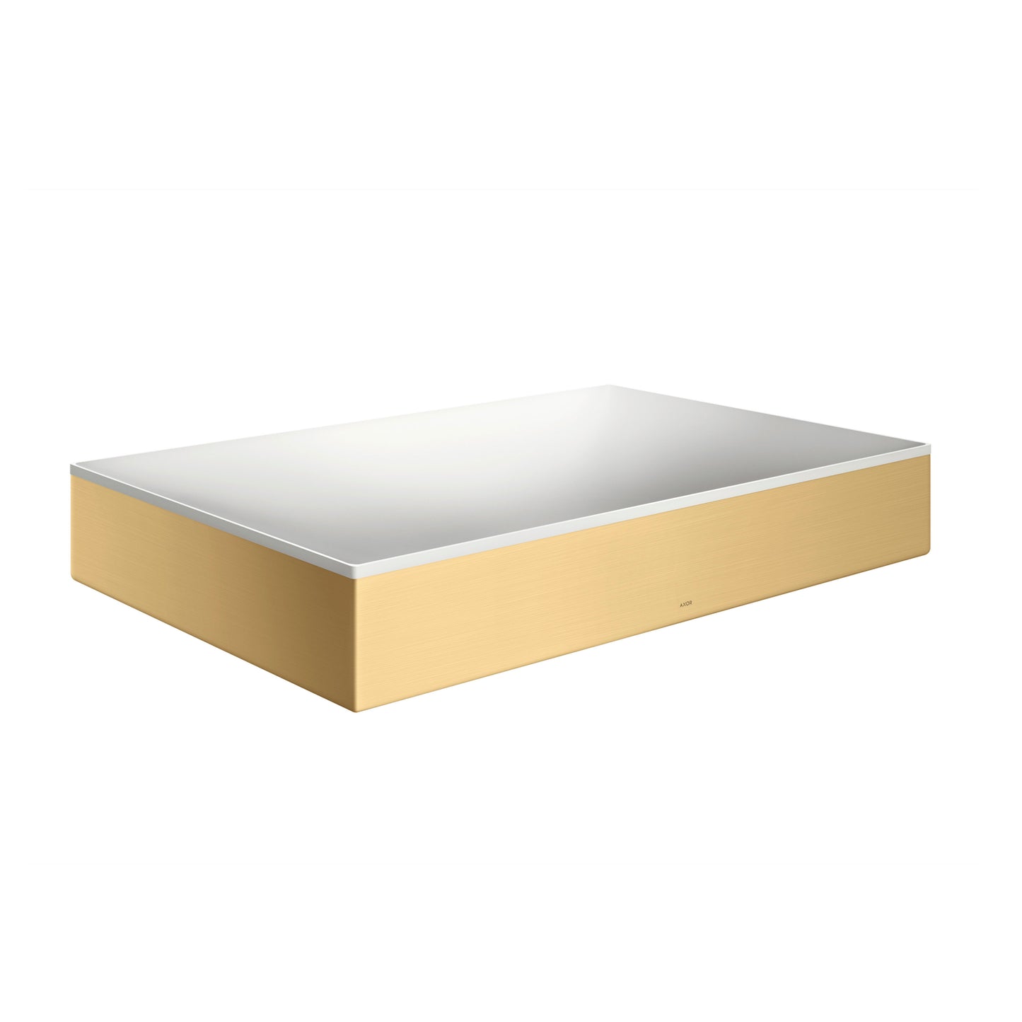 AXOR Suite Sinks  Square Sink without Overflow, 23 5/8" x 15 3/4" in Brushed Gold Optic