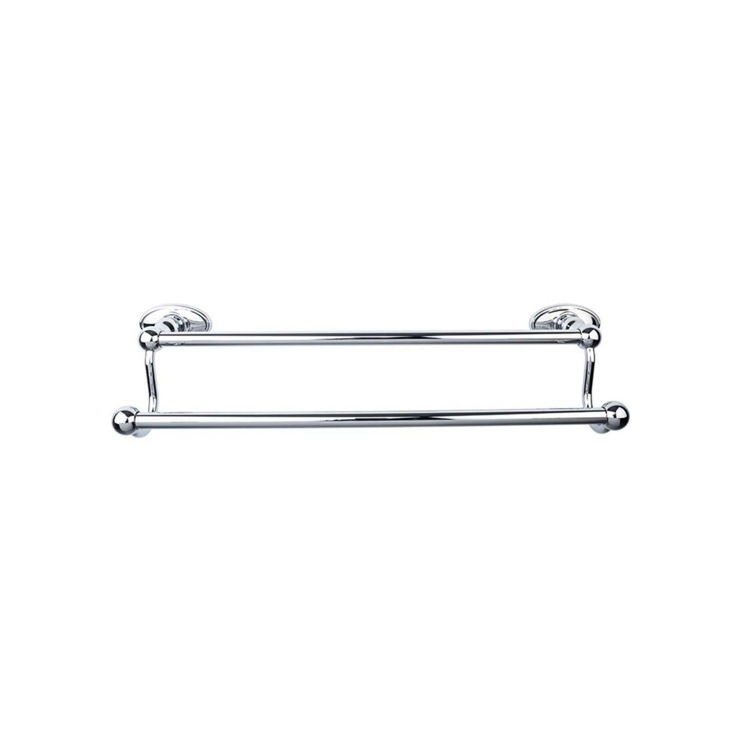 TOP KNOBS ED11PCC TOP BATH (R) Edwardian Bath Double 32 1/2" Wall Mounted Towel Bar - Polished Chrome