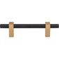 JEFFREY ALEXANDER 478-96MBSBZ Larkin 2 96 mm Center-to-Center Bar Pull - Matte Black w/Satin Bronze