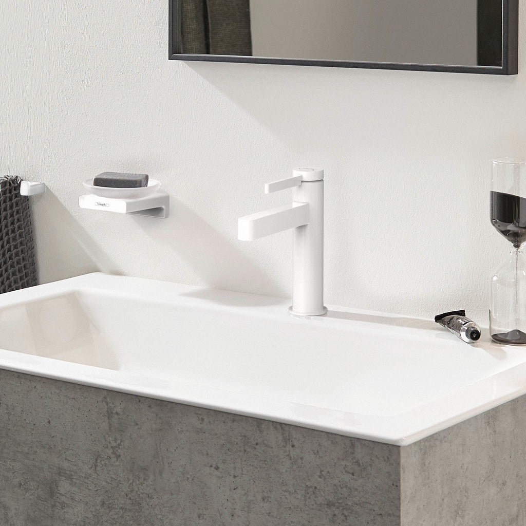 HANSGROHE 76020701 Finoris Single-Hole Faucet 110 with Pop-Up Drain, 1.2 GPM - Matte White