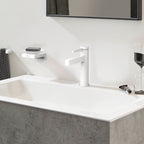 HANSGROHE 76020701 Finoris Single-Hole Faucet 110 with Pop-Up Drain, 1.2 GPM - Matte White