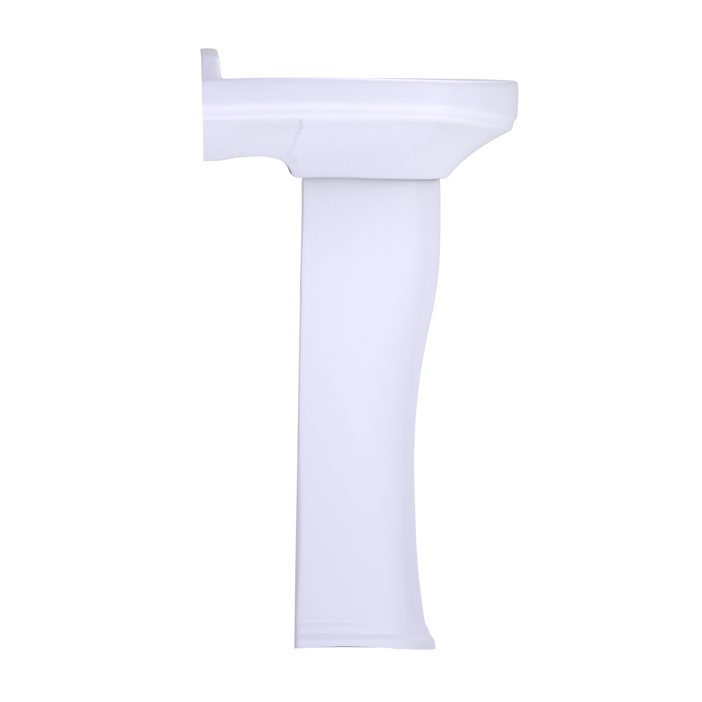 TOTO LPT642.4#01 Dartmouth Rectangular Pedestal Bathroom Sink with Arched Front for 4 Inch Center Faucets , Cotton White