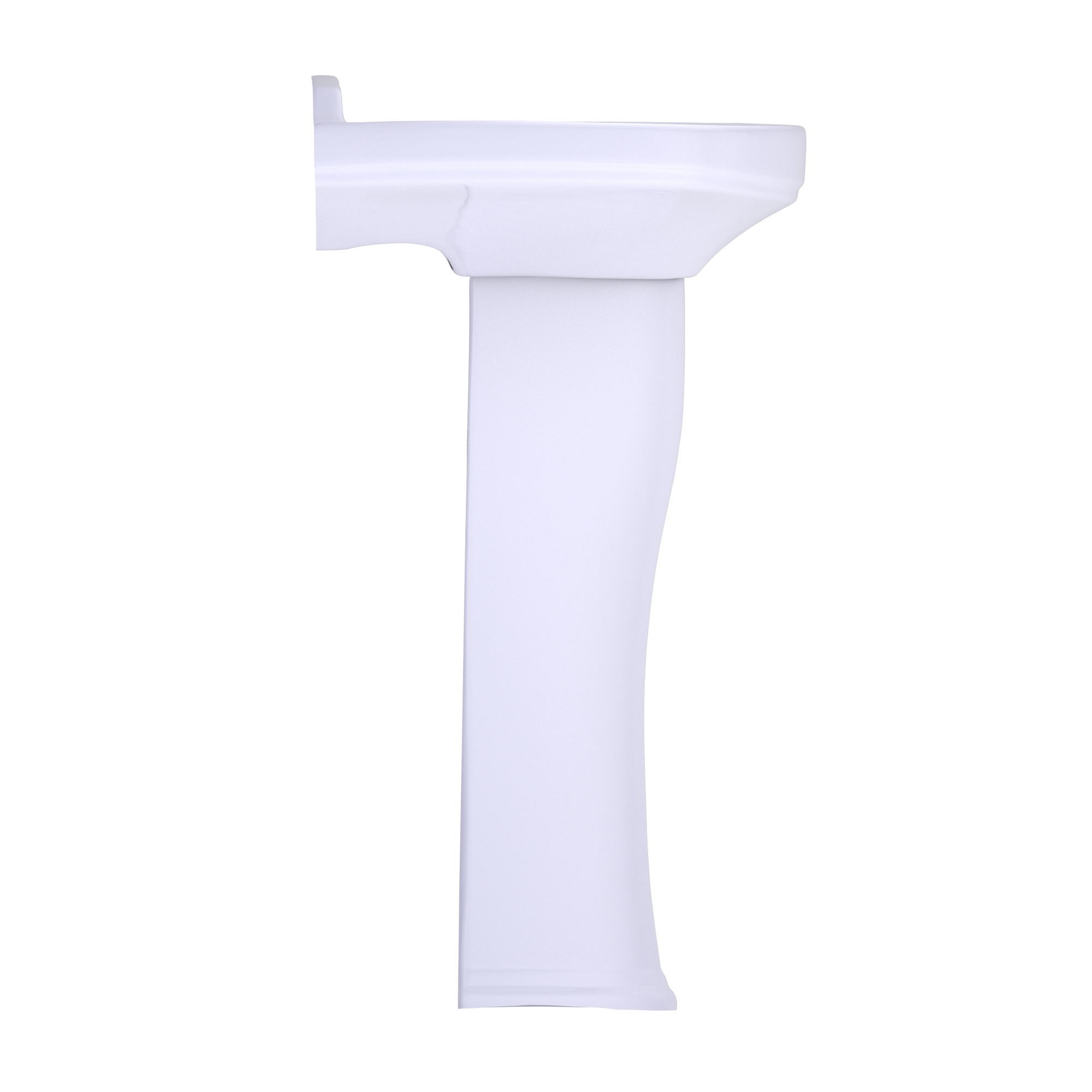 TOTO LPT642.4#01 Dartmouth Rectangular Pedestal Bathroom Sink with Arched Front for 4 Inch Center Faucets , Cotton White