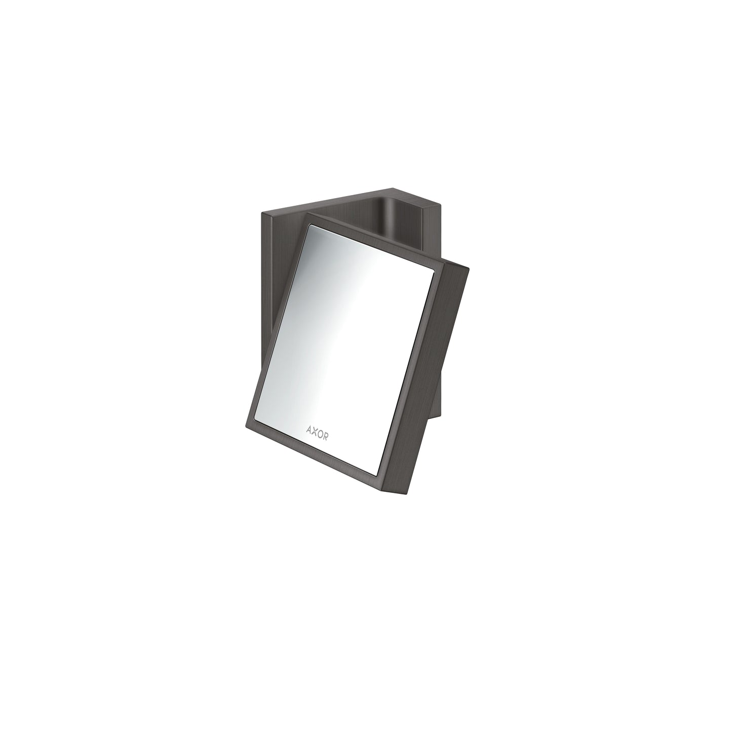 AXOR 42649340 Universal Rectangular Shaving Mirror - Brushed Black Chrome