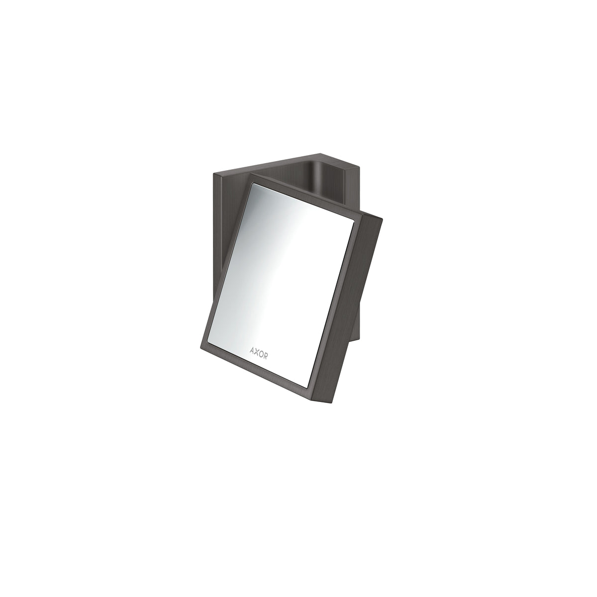 AXOR 42649340 Universal Rectangular Shaving Mirror - Brushed Black Chrome