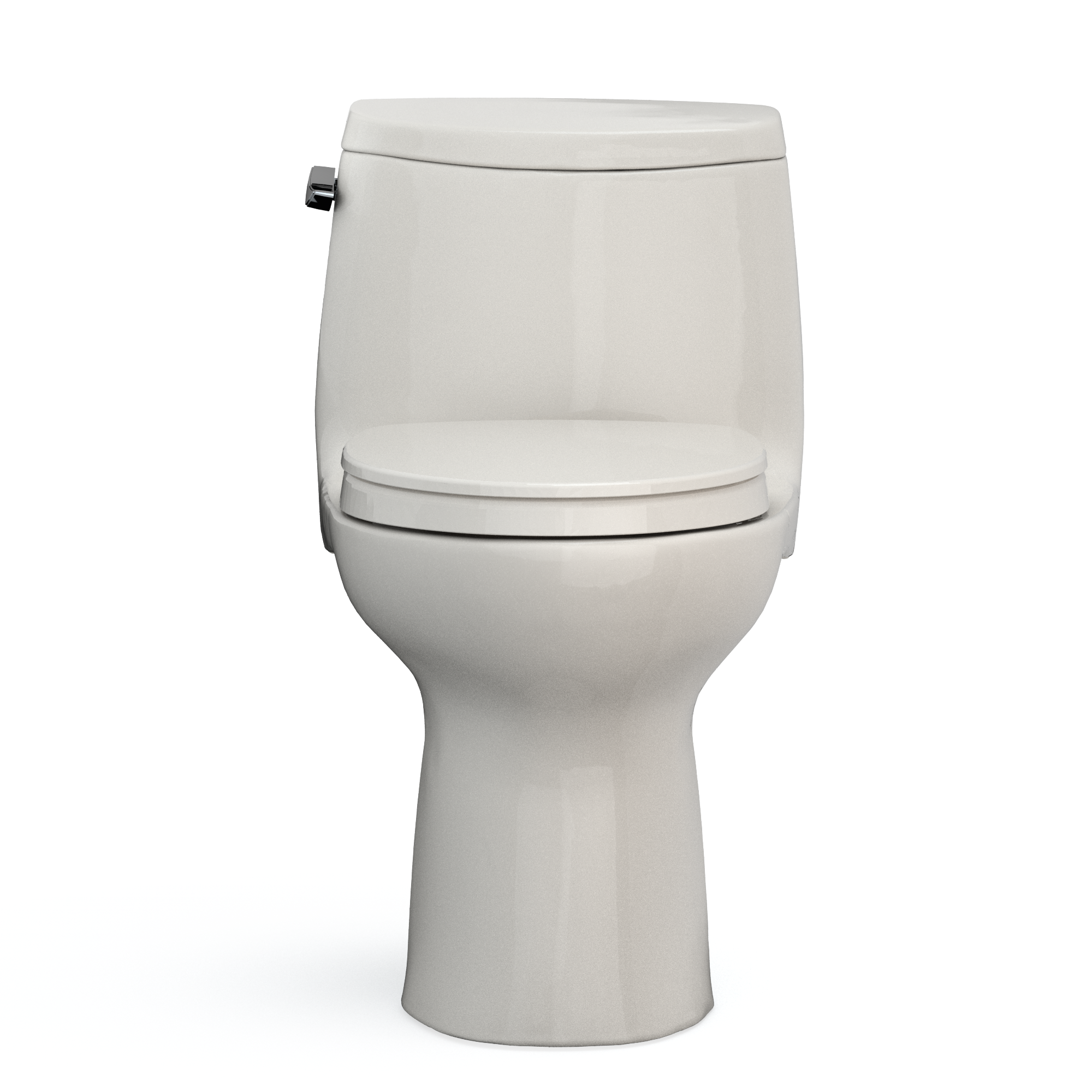 TOTO MS604124CEFG#12 Ultramax Ii One-Piece Elongated 1.28 Gpf Universal Height Toilet With Cefiontect And Ss124 Softclose Seat - Sedona Beige