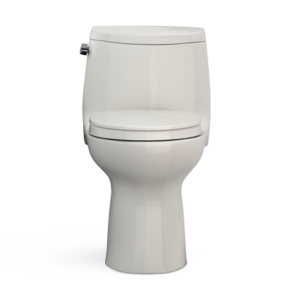 TOTO MS604124CEFG#12 Ultramax Ii One-Piece Elongated 1.28 Gpf Universal Height Toilet With Cefiontect And Ss124 Softclose Seat - Sedona Beige