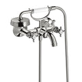 AXOR 16561001 Montreux 2-Handle Wall-Mounted Tub Filler with Cross Handles and 1.8 GPM Handshower - Chrome