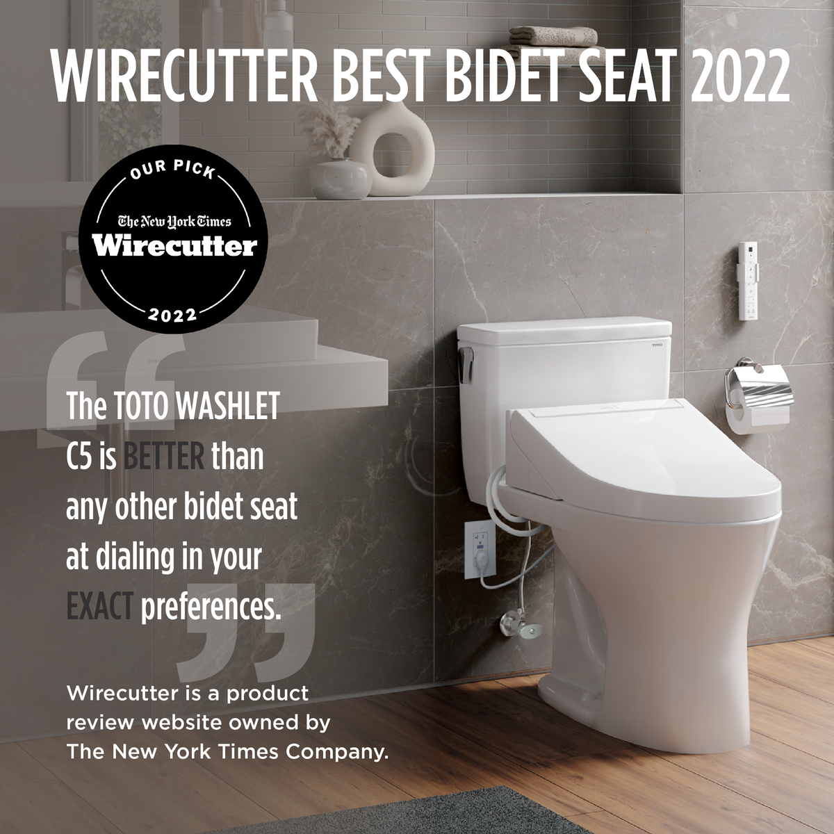 TOTO SW3083#01 Washlet C5 Electronic Bidet Toilet Seat With Premist And Ewater+ Wand Cleaning - Cotton White