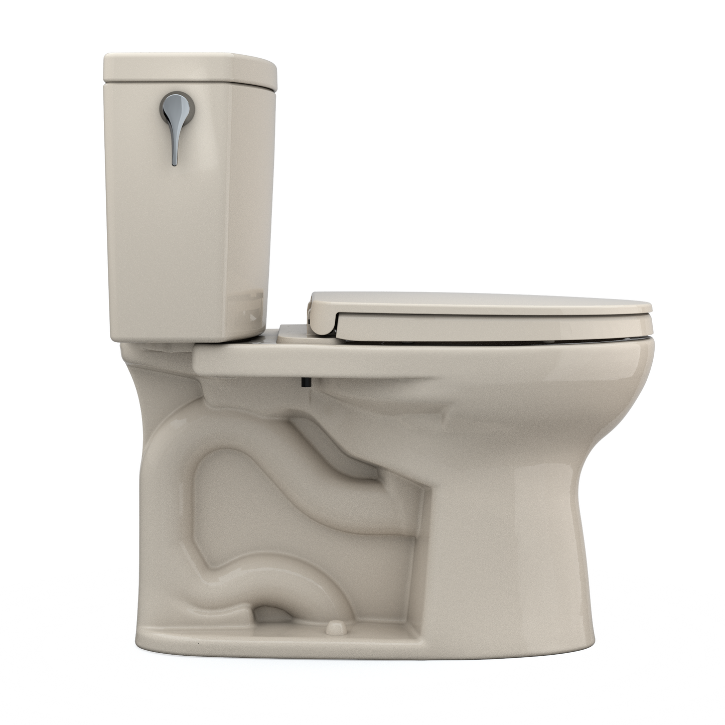 TOTO MS454124CUFG#03 Drake II 1G Two-Piece Elongated 1.0 GPF Universal Height Toilet with CEFIONTECT and SS124 SoftClose Seat , Bone