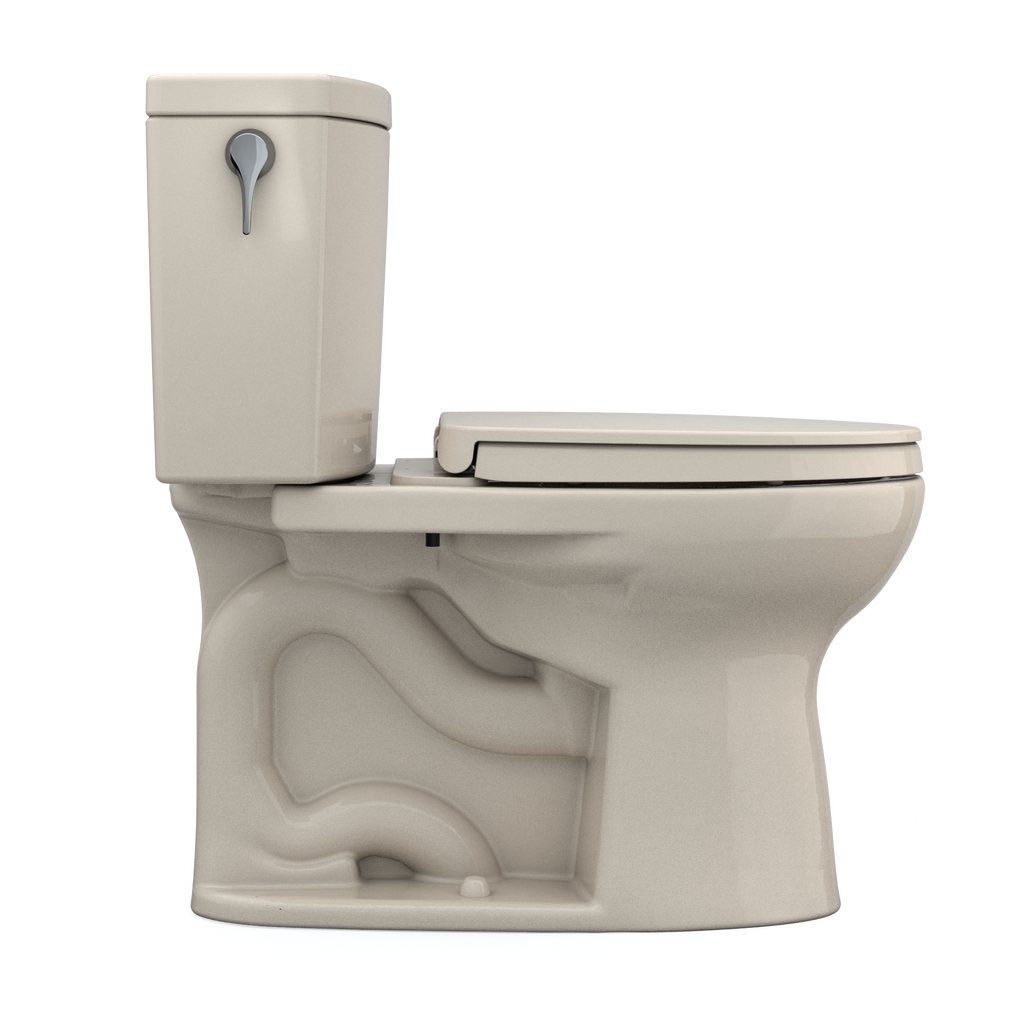 TOTO MS454124CUFG#03 Drake Ii 1G Two-Piece Elongated 1.0 Gpf Universal Height Toilet With Cefiontect And Ss124 Softclose Seat - Bone