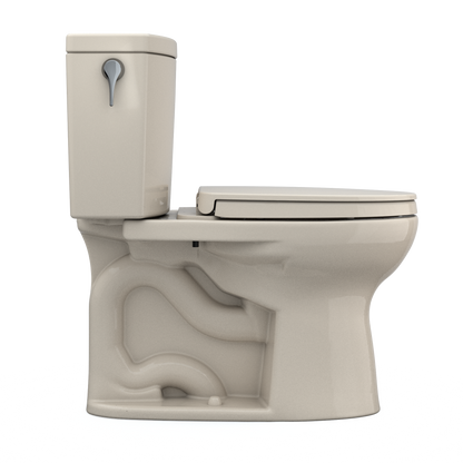 TOTO MS454124CUFG#03 Drake Ii 1G Two-Piece Elongated 1.0 Gpf Universal Height Toilet With Cefiontect And Ss124 Softclose Seat - Bone