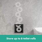 HANSGROHE 56058670 XtraStoris Original Recessed Toilet Paper Holder with Storage & Tileable Door - Matte Black