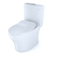 TOTO MS446234CEMFGN#01 Aquia IV Two-Piece Elongated Dual Flush 1.28 and 0.9 GPF Toilet with CEFIONTECT and SoftClose Seat , Cotton White