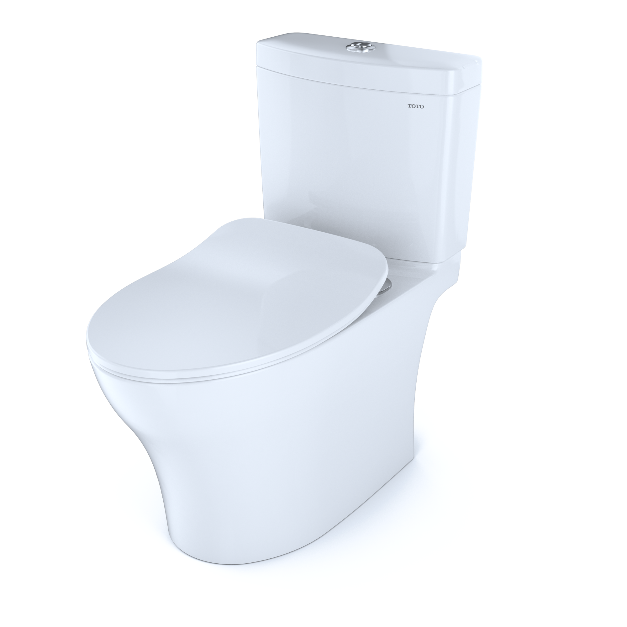 TOTO MS446234CEMFGN#01 Aquia Iv Two-Piece Elongated Dual Flush 1.28 And 0.9 Gpf Toilet With Cefiontect And Softclose Seat - Cotton White