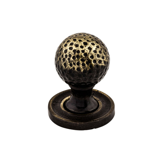 TOP KNOBS M44 Paris Mottled 1 1/4" Diameter Round Knob - Dark Antique Brass