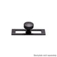 TOP KNOBS TK901BLK Kinney 1 1/4" Diameter Round Knob - Flat Black