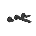 AXOR 49483671 Citterio C 3-Hole Wall-Mounted Tub Filler- Cubic Cut - Matte Black