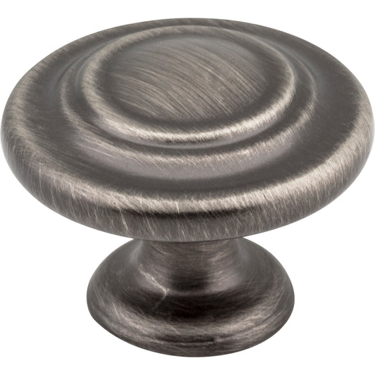 ELEMENTS 107BNBDL Arcadia 1-5/16" Diameter Mushroom Knob , Brushed Pewter