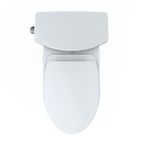 TOTO MS454124CUFG#01 Drake Ii 1G Two-Piece Elongated 1.0 Gpf Universal Height Toilet With Cefiontect And Ss124 Softclose Seat - Cotton White