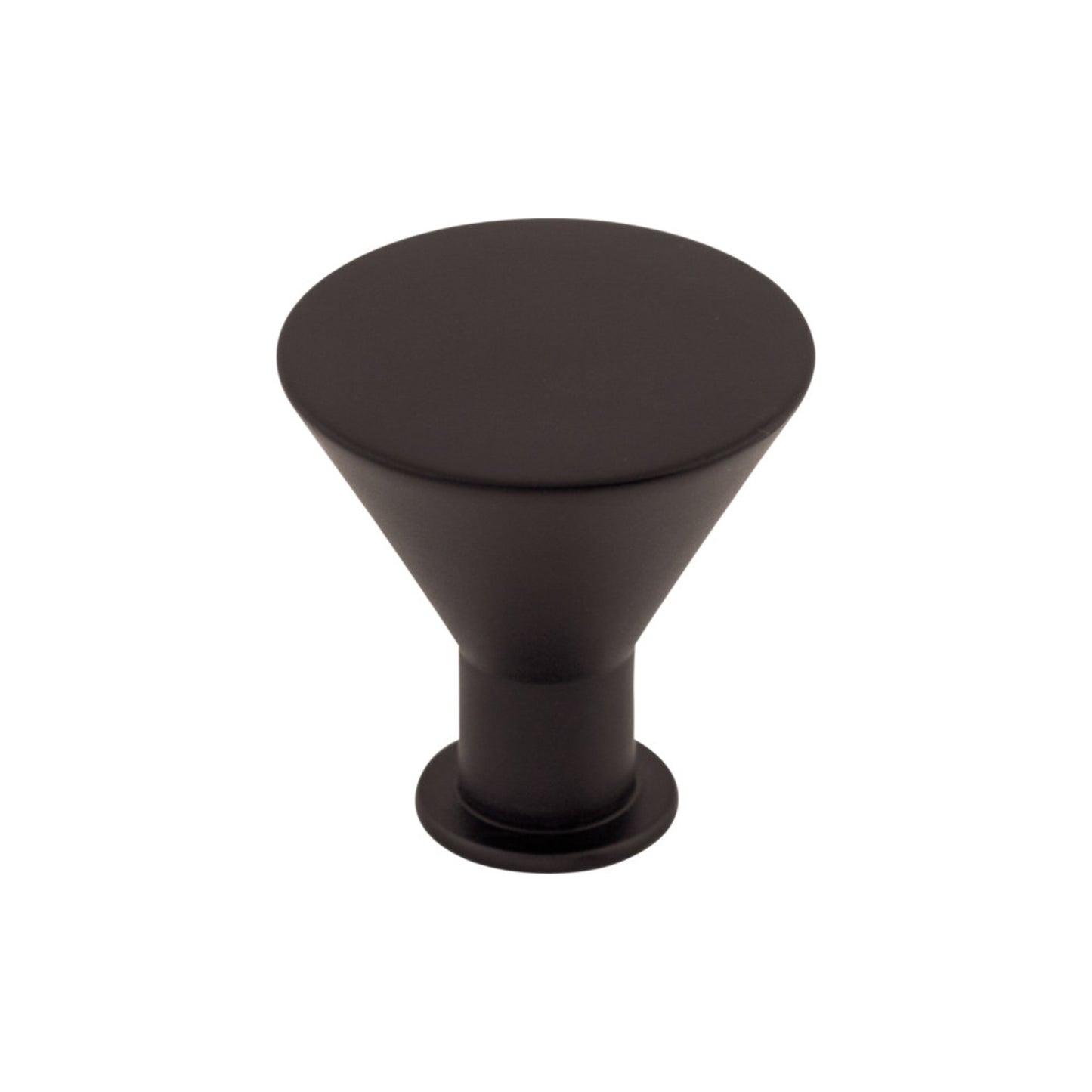 TOP KNOBS M587 Cocktail 1 3/16" Diameter Round Knob - Flat Black