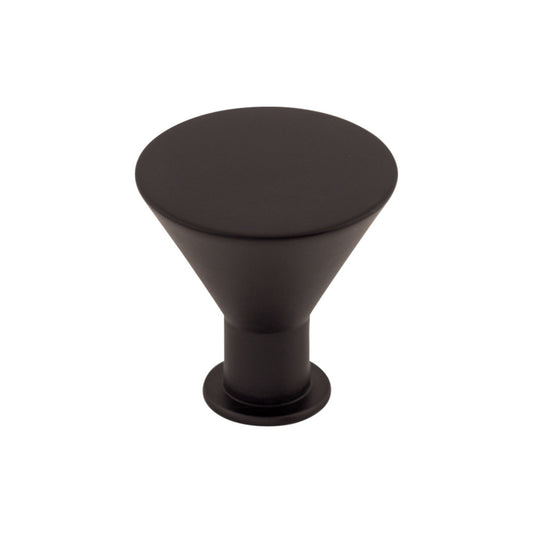 TOP KNOBS M587 Cocktail 1 3/16" Diameter Round Knob - Flat Black