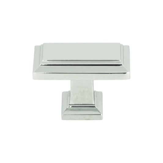 ATLAS 290-CH Sutton Place 1 7/16" Length Rectangle Knob - Polished Chrome