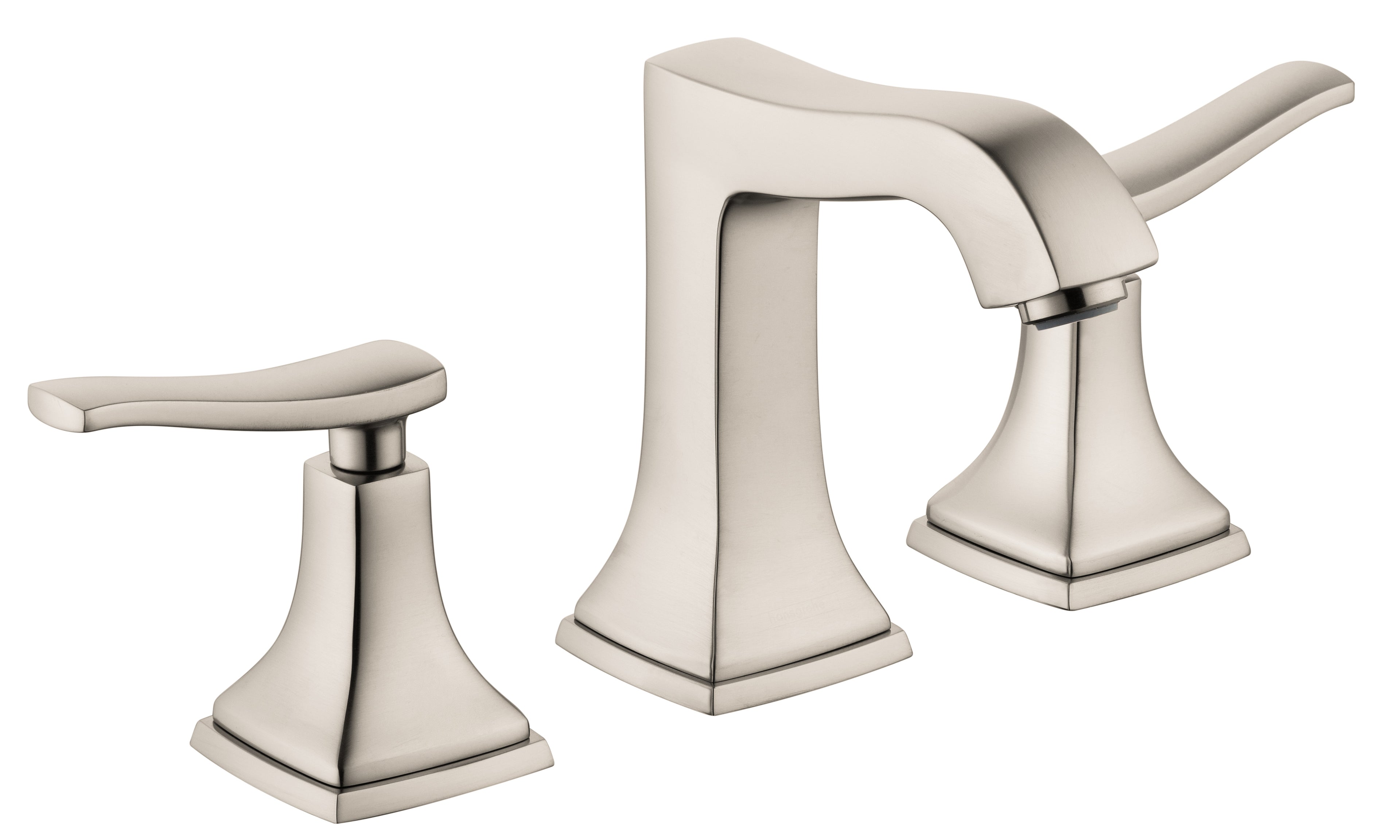 HANSGROHE 31330821 Metropol Classic Widespread Faucet 110 with Lever Handles and Pop-Up Drain, 1.2 GPM - Brushed Nickel