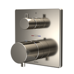 TOTO TBV02403U#PN Square Thermostatic Mixing Valve With Volume Control Shower Trim - Polished Nickel