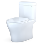 TOTO MS436124CEMFGN#01 Aquia Iv Cube Two-Piece Elongated Dual Flush 1.28 And 0.9 Gpf Universal Height Toilet With Cefiontect - Cotton White