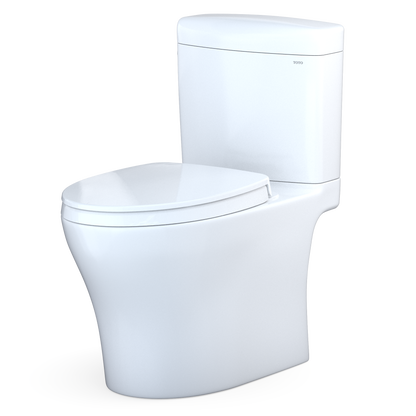 TOTO MS436124CEMFGN#01 Aquia Iv Cube Two-Piece Elongated Dual Flush 1.28 And 0.9 Gpf Universal Height Toilet With Cefiontect - Cotton White