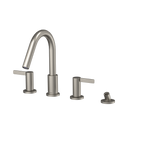 TOTO TBG11202UA#BN Gf Two Lever Handle Deck-Mount Roman Tub Filler Trim With Handshower - Brushed Nickel