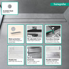 HANSGROHE 56032001 RainDrain Rock Trim Flex 35 1/4" Cut to Size and Tileable - Nature Stone