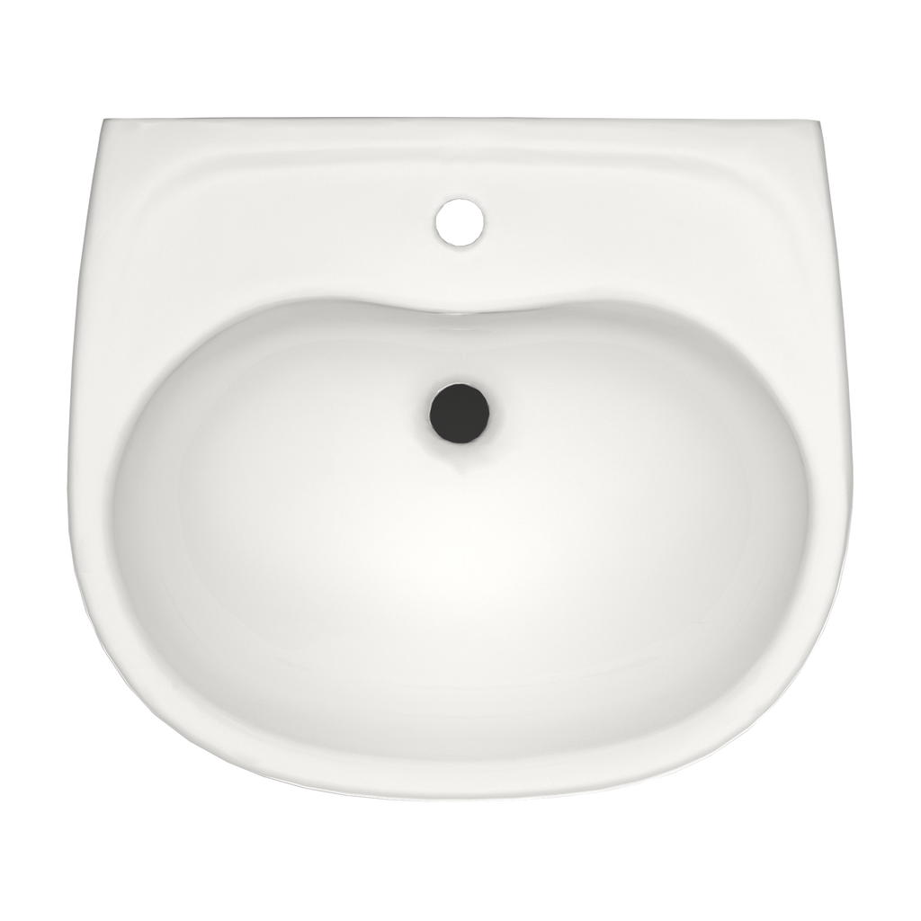 TOTO LHT241G#11 Supreme Oval Wall-Mount Bathroom Sink With Cefiontect And Shroud For Single Hole Faucets - Colonial White