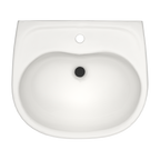 TOTO LHT241G#11 Supreme Oval Wall-Mount Bathroom Sink With Cefiontect And Shroud For Single Hole Faucets - Colonial White
