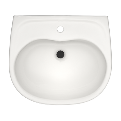 TOTO LHT241G#11 Supreme Oval Wall-Mount Bathroom Sink With Cefiontect And Shroud For Single Hole Faucets - Colonial White