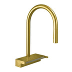 HANSGROHE 73837251 Aquno Select HighArc Kitchen Faucet, 3-Spray Pull-Down, 1.75 GPM - Brushed Gold Optic