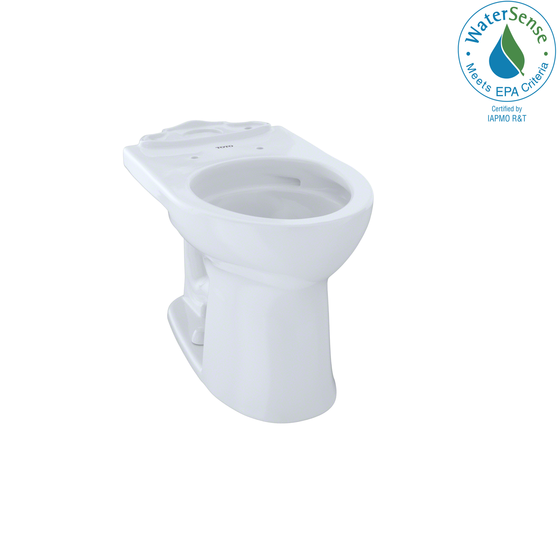TOTO C453CUFG#01 Drake Ii Universal Height Round Toilet Bowl With Cefiontect - Cotton White