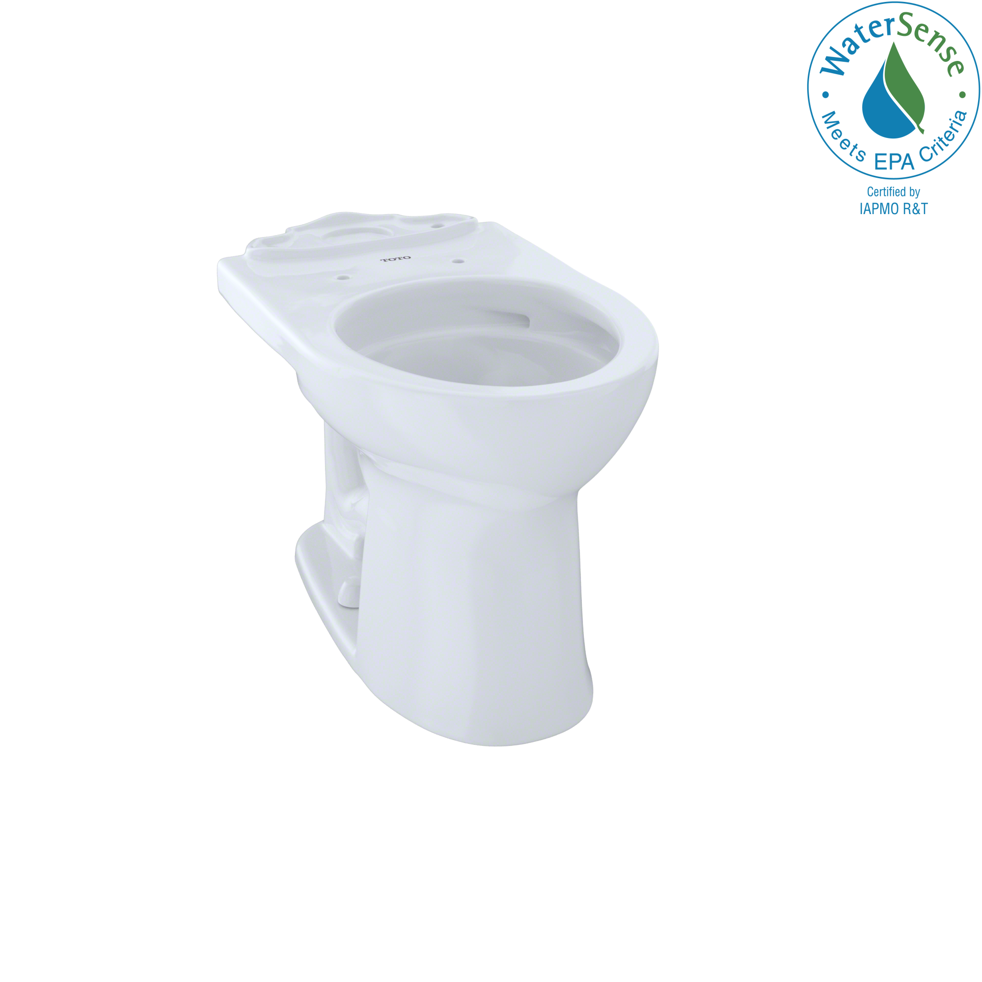 TOTO C453CUFG#01 Drake Ii Universal Height Round Toilet Bowl With Cefiontect - Cotton White