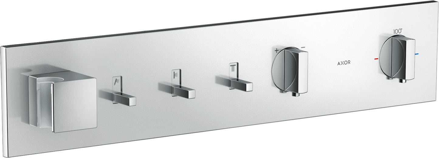 AXOR ShowerComposition Thermostatic Module Trim for 3 Functions in Chrome