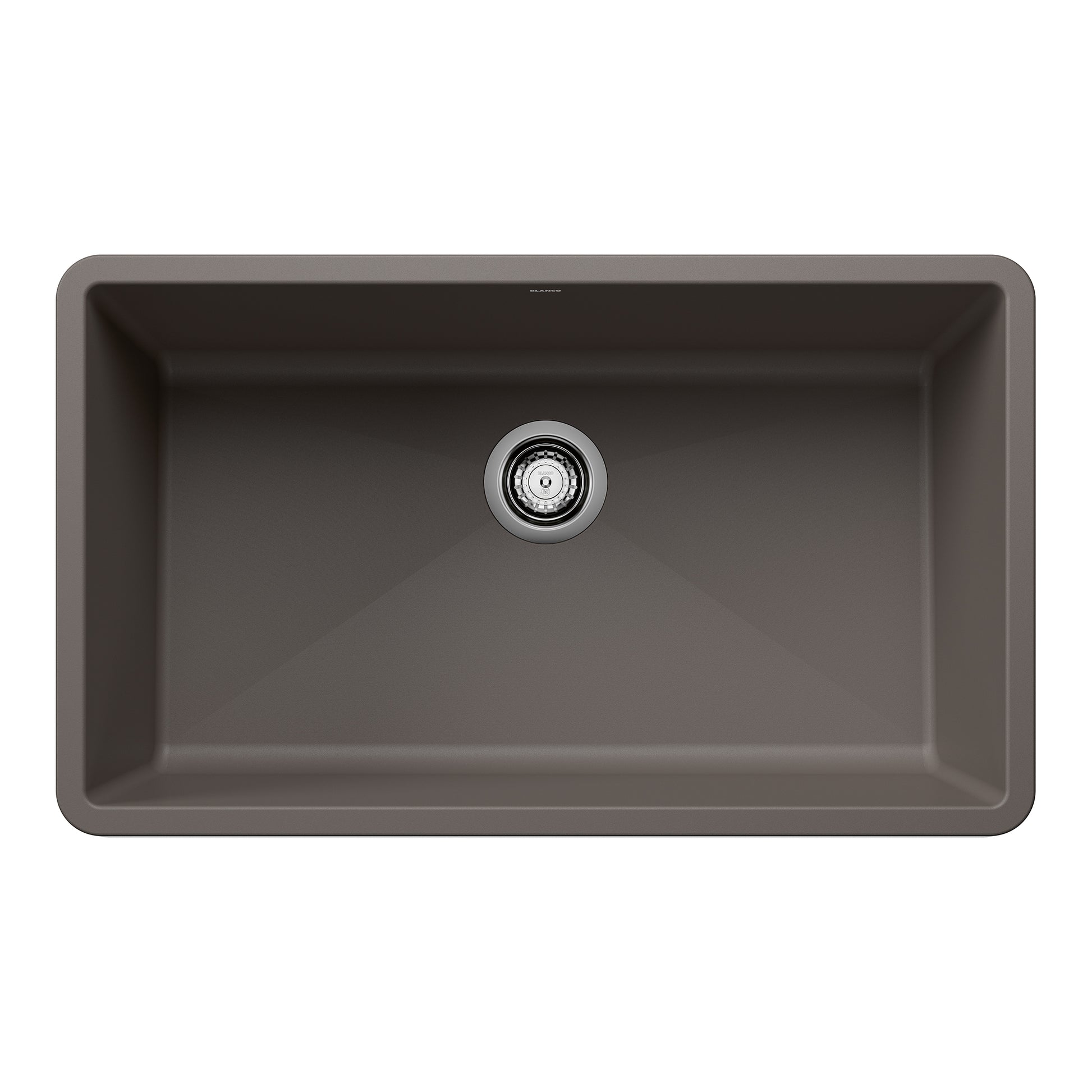 BLANCO 443121 Precis Precis SILGRANIT 32" Super Single Undermount Kitchen Sink - Volcano Gray in Volcano Gray