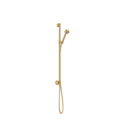 AXOR ONE Wallbar Set 75 1-Jet with Wall Outlet, 2.5 GPM in Brushed Gold Optic