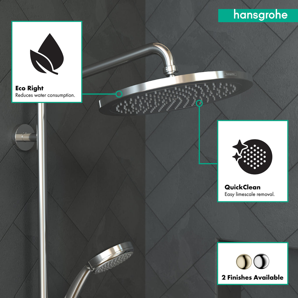 HANSGROHE 26221001 Croma Showerhead 280 1-Jet, 2.0 GPM - Chrome