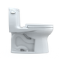 TOTO MS604124CEFG#01 UltraMax II One-Piece Elongated 1.28 GPF Universal Height Toilet with CEFIONTECT and SS124 SoftClose Seat , Cotton White